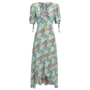 INTERMIX Nessa Silk Floral High-Low Dress Size 2